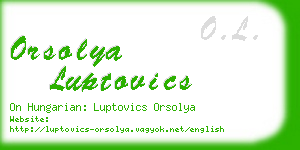 orsolya luptovics business card